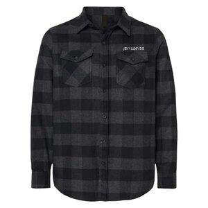 Jekyllhyde Apparel Men’s XL Long Sleeved Heavyweight Flannel Shirt Black Gray